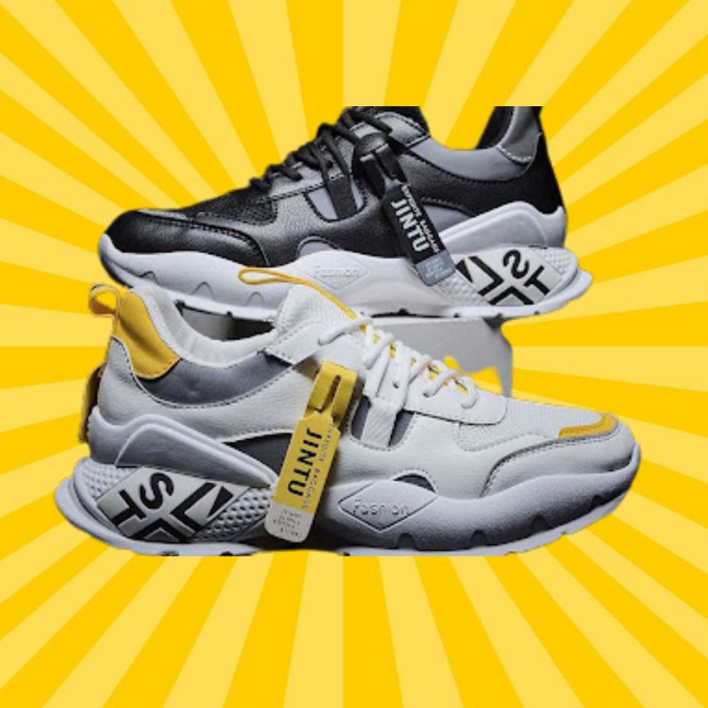 Sepatu Sneaker Pria Cowo Jintu Sneakers Sport Import Murah Keren