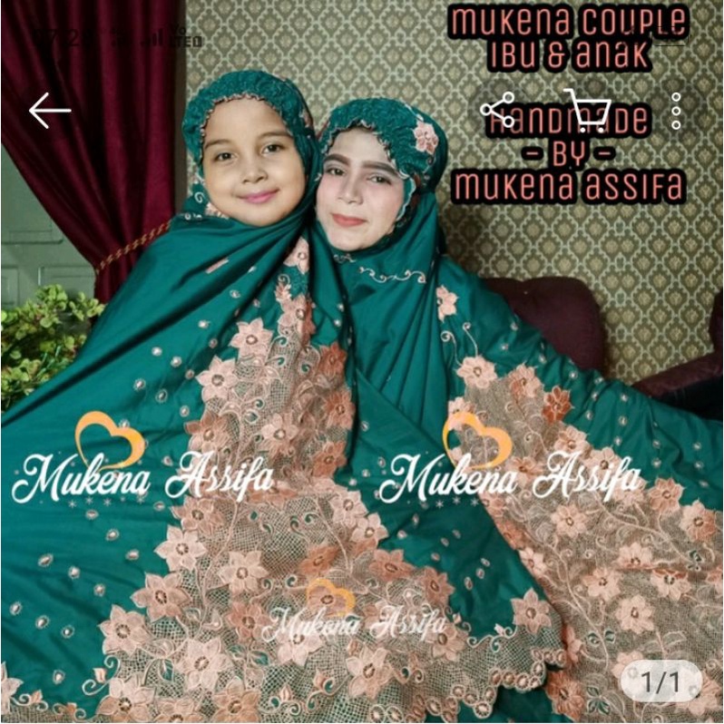 MUKENA COUPLE IBU DAN ANAK BORDIR PADANG BUKITTINGGI