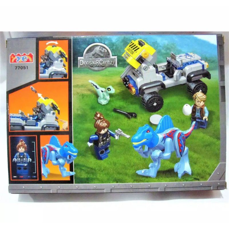 Dinosaurus Jurassic World Spinoraptor & Baby Veloceraptor Compatible Lego