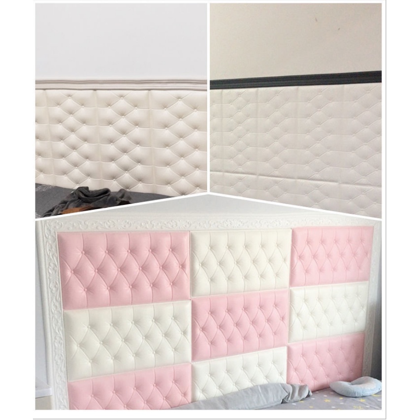 DODORY HL0206 Wallpaper 3D Foam Kedap Suara Tahan Air Headboard Bed Wallfoam Empuk