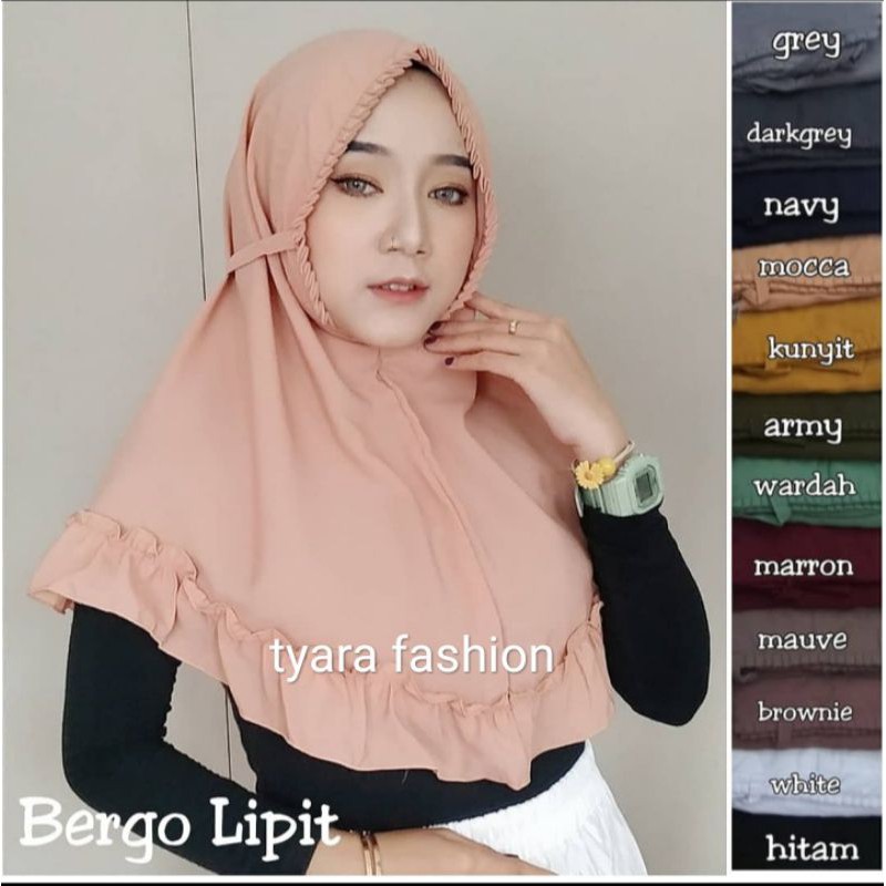 jilbab instan bergo lipit rempel diamond italiano