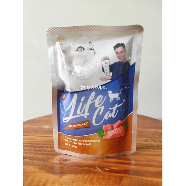 LIFECAT Makanan Kucing Basah - ADULT SALMON