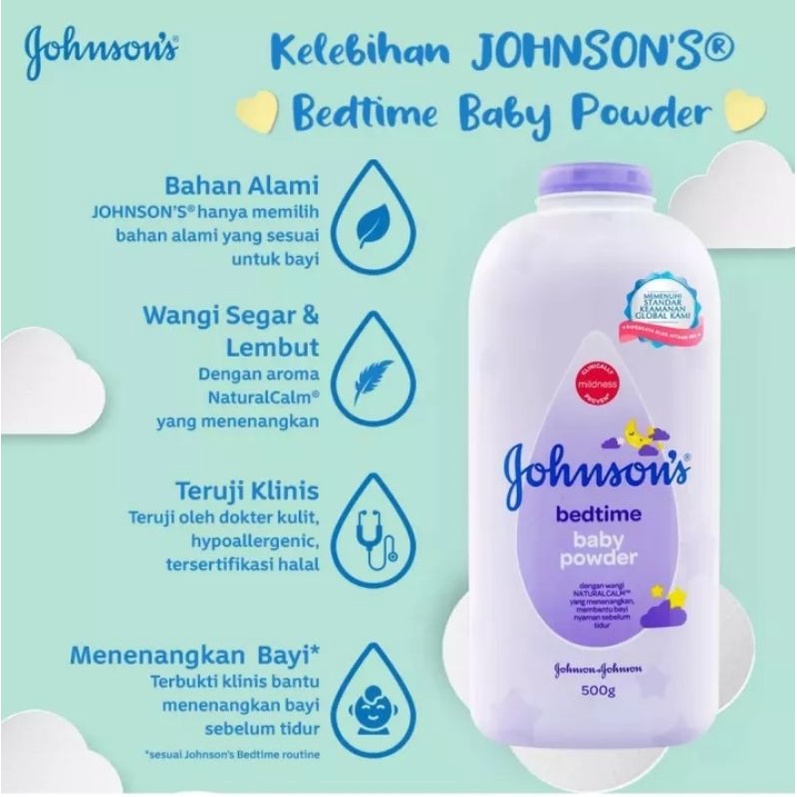 Johnsons Baby Bedtime Powder / Bedak Johnson