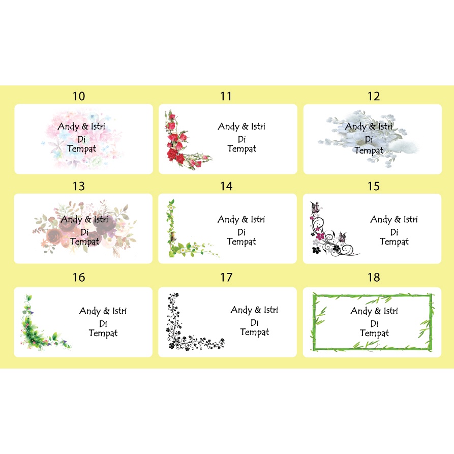 

Cetak Stiker Label Undangan, Tom & Jerry 103, Print Label Nama Undangan, Desain Custom