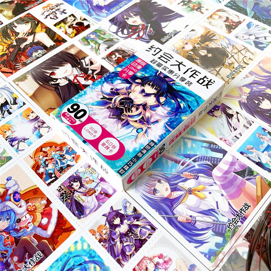 Image of  90pcs / set Kartu Lomo Mini Motif Anime DATE A LIVE  30pcs Kartu Lomo Mini Ukuran 6.2x6.2cm + 60Pcs 3x3.1cm #8