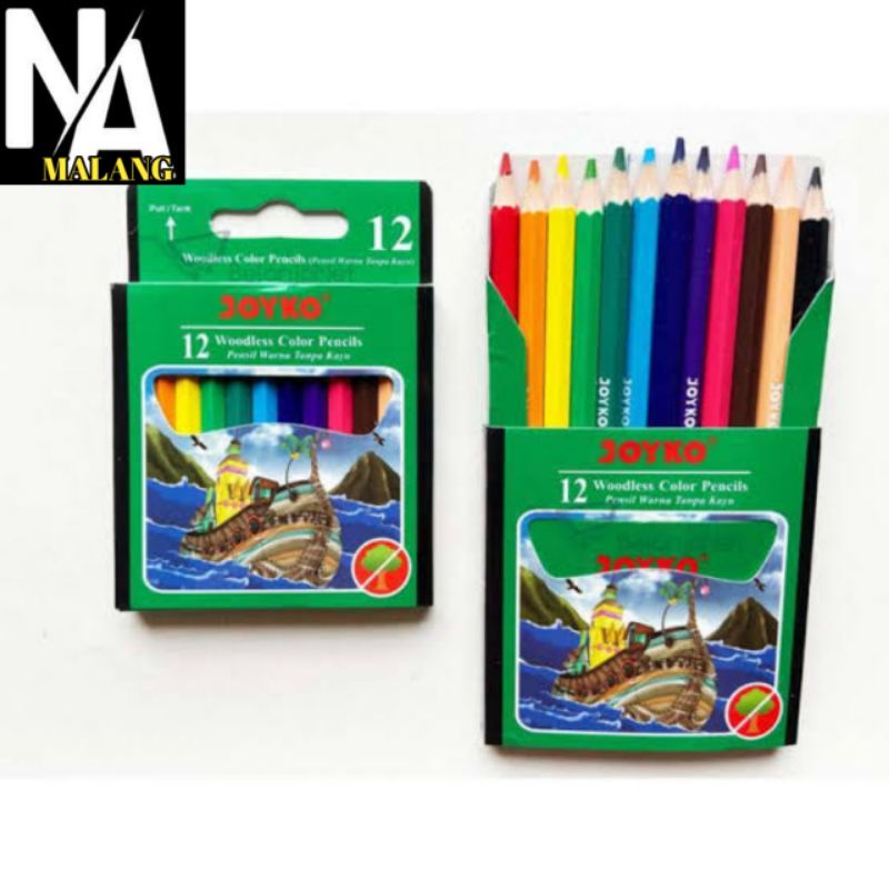 

Pensil Warna 12 Woodless Color Pencils JOYKO