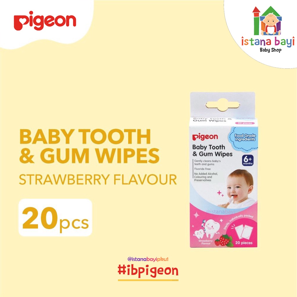 Pigeon Baby Tooth &amp; Gum Wipes 20s - Tisu gigi anak