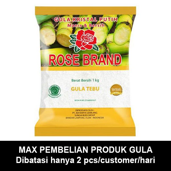 

Rose Brand Gula Pasir 1Kg Kuning