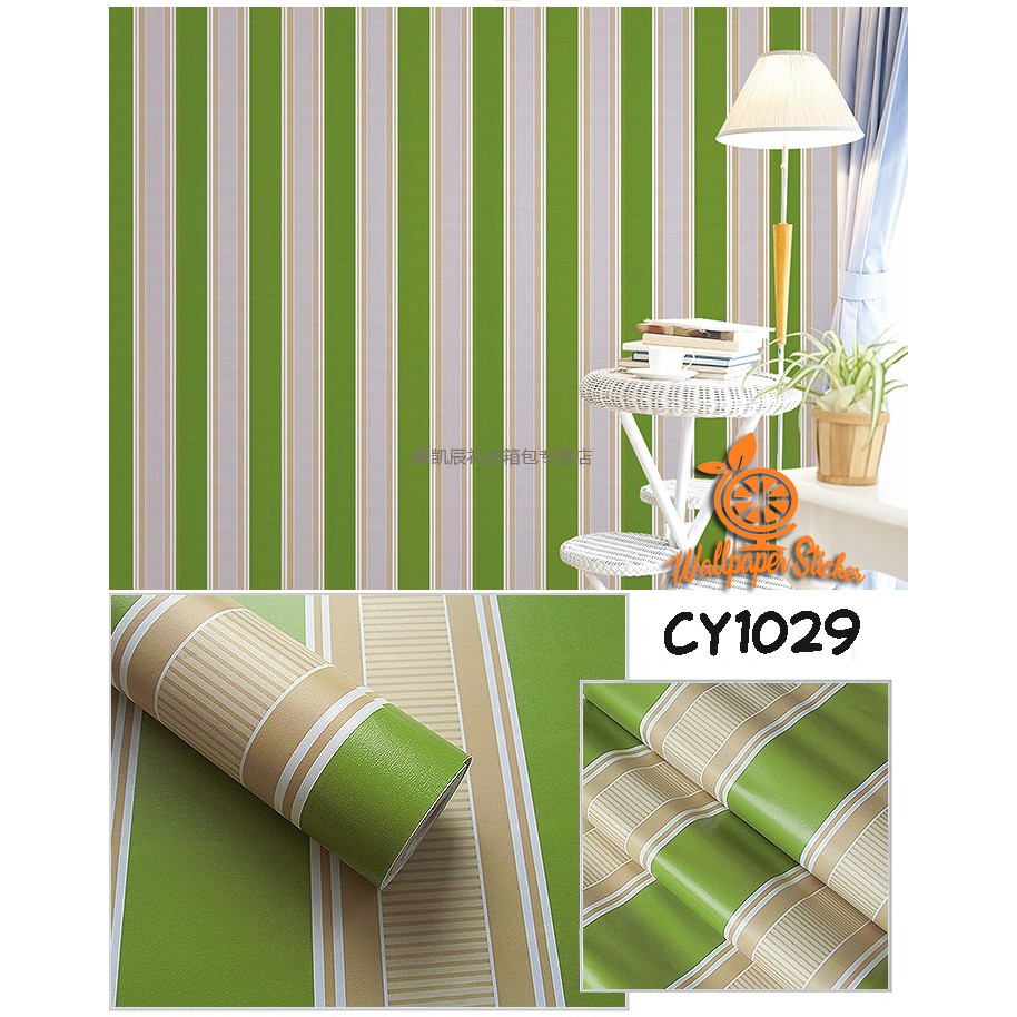 Wallpaper Dinding Wallpaper Stiker Wallpaper dinding Anak Walpaper Cy Salur,Salur Bunga, Rainbow Premium Quality 45CM x 8Mtr