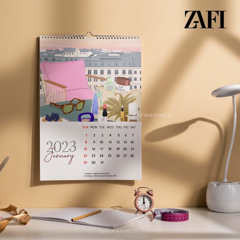 Kalender Aesthetic 2023 Kalender Dinding
