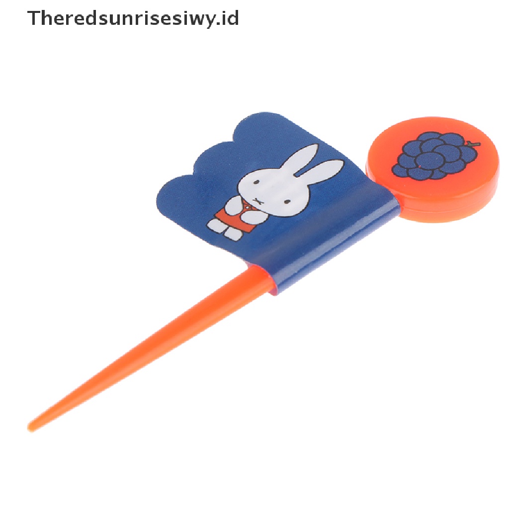 # Alat Pemotong Buah # 10pcs Garpu Buah / Dessert / Kue / Snack Mini Bentuk Kartun Hewan Kelinci / Babi