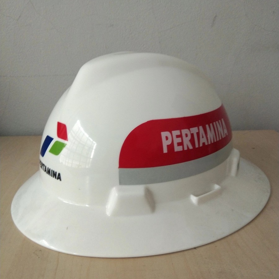 Jual Safety Helmet Msa Full Brim Original Logo Pertamina Shopee Indonesia