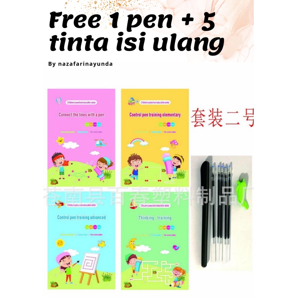 

SANK MEGIC BOOK CONTROL PEN TRAINING ELEMENTARY | BUKU PAUD TK SD | BUKU PRASEKOLAH | BUKU LATIHAN MENULIS MEMBACA MENARIK GARIS