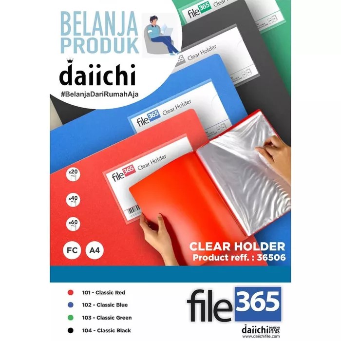 

Map Clear Holder Daiichi 365 Folio 20 lembar