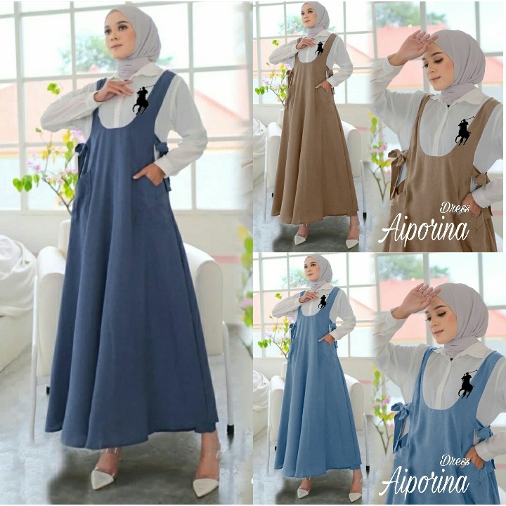 [HNFK] Dress Wanita Panjang / Dres / Maxi Dress Korea / Longdress Casual / Dress Wanita