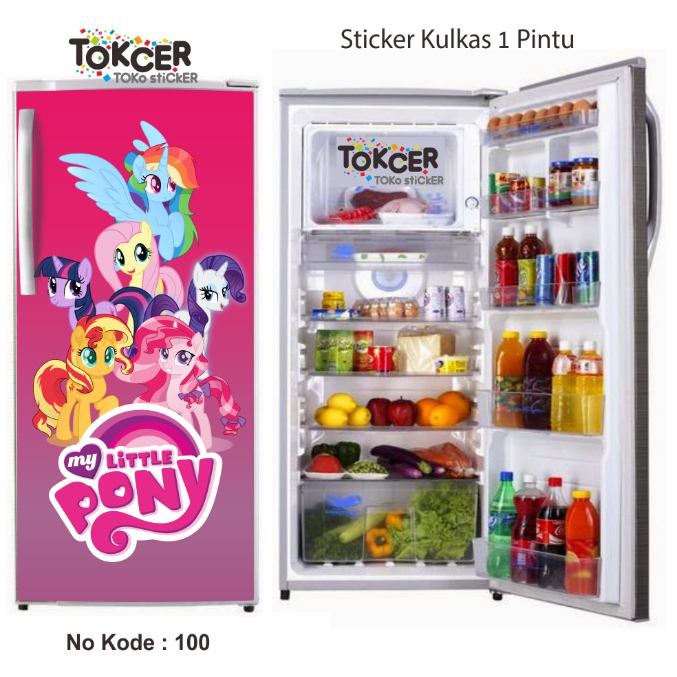 Stiker Kulkas 1 Pintu dan 2 Pintu MY LITTLE PONY