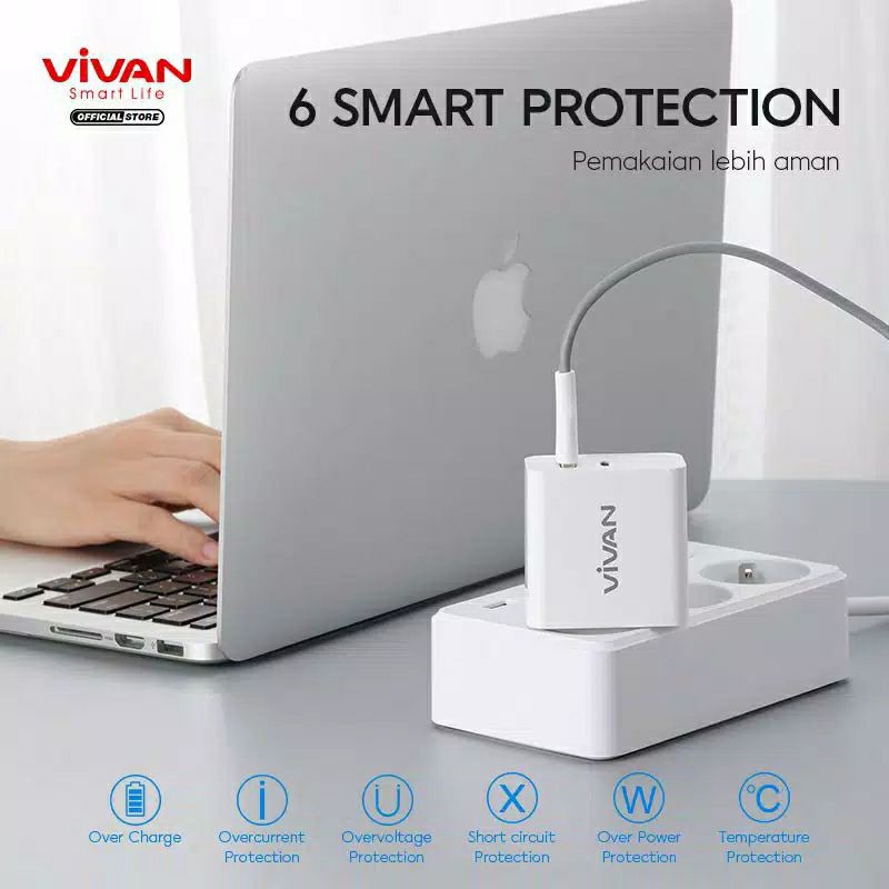 Vivan Power Blitz 30W Charger with Type-C Cable