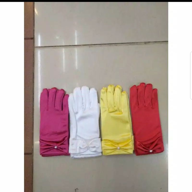 Sarung tangan anak pesta-Bridal Wedding Gloves Anak Pendek