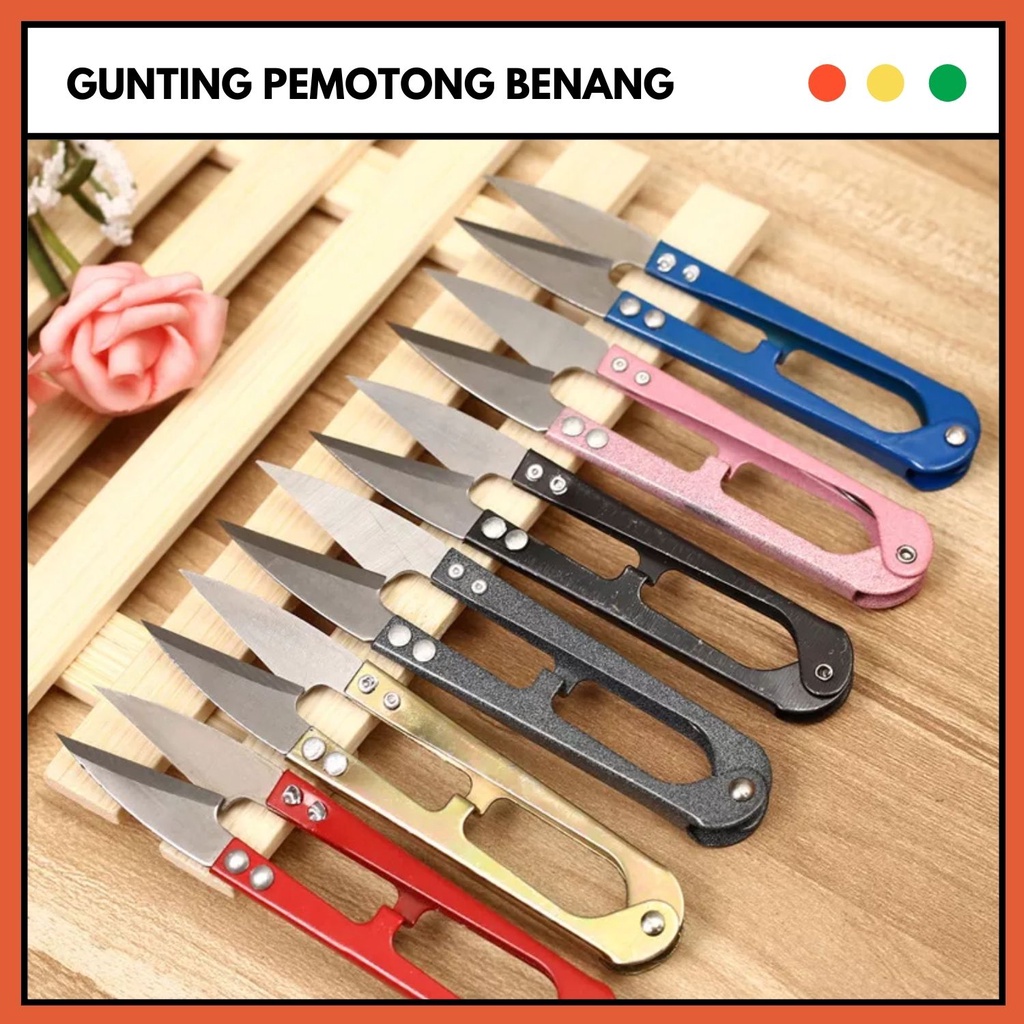

Gunting Lipat Mini Cekris/Catrek Potong/Pemotong Buang Benang Jahit Baju/Kail Pancing Tajam Tahan Karat Gagang Plastik Berkualitas Serbaguna