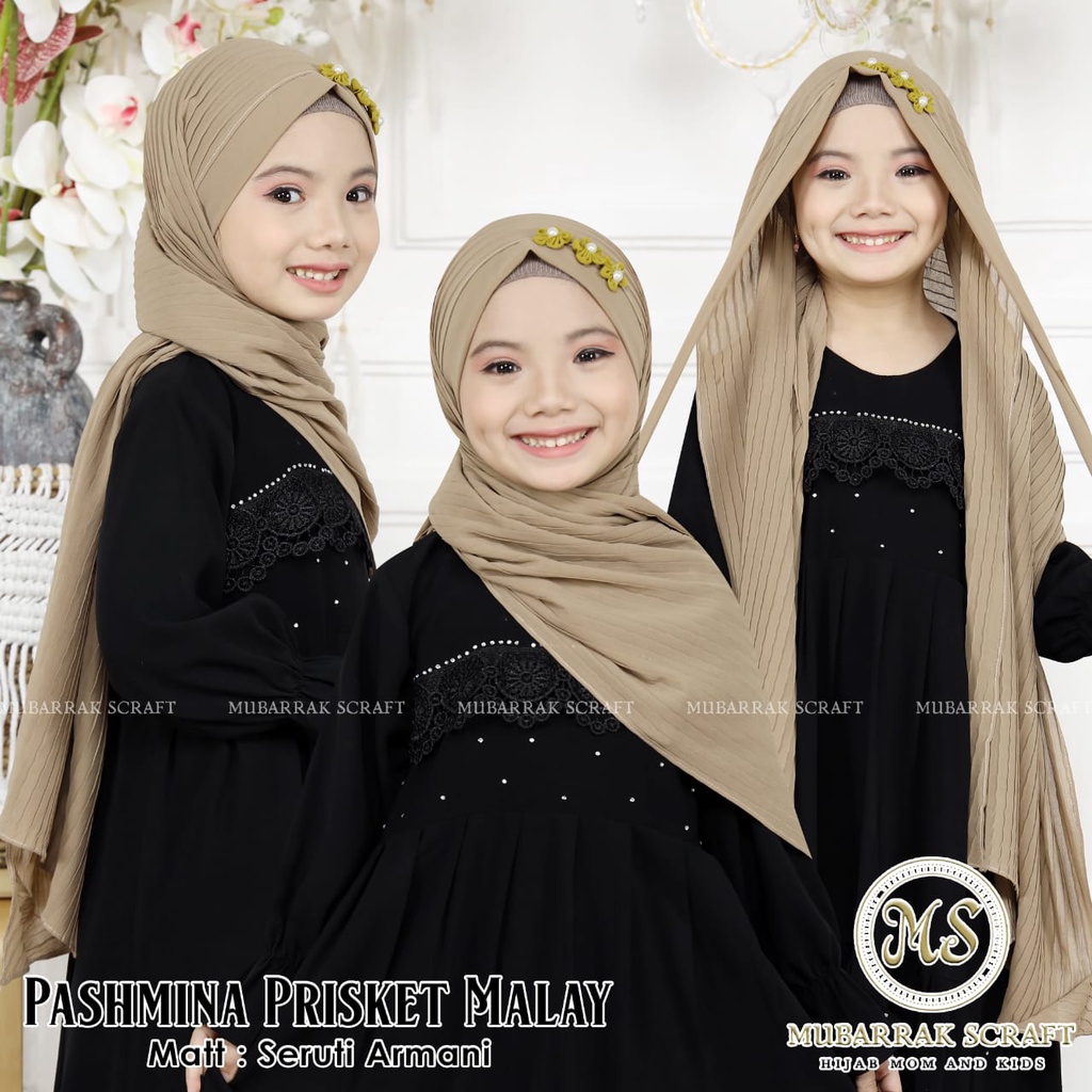 PASHMINA ANAK PRISKET MALAY SERUTI ARMANI ORI MUBARRAK SCRAFT