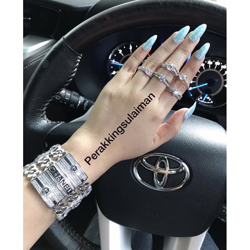 Gelang Perak Sisik Naga Chanel 3 Layer