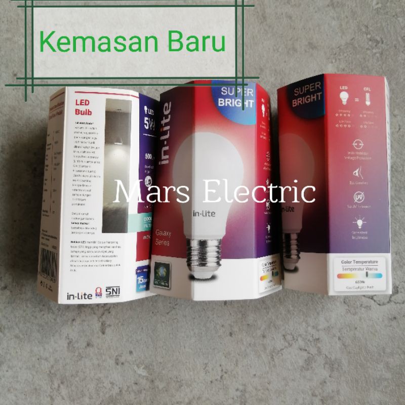 Lampu LED InLite 5 Watt Putih/ Cool Daylight