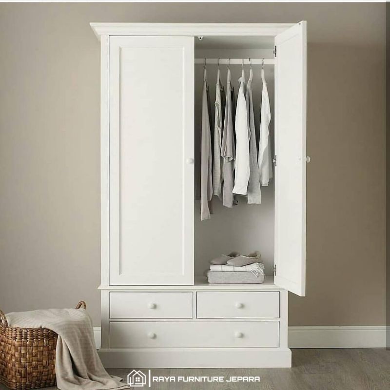Lemari Baju Laci Minimalis Almari Pakaian Laci Duco Kayu Mahoni Mdf Terbaru