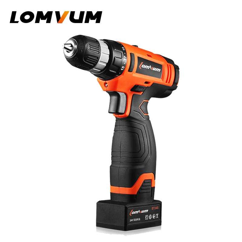 LOMVUM Bor Listrik Lithium Battery Rechargeable 220V 24V
