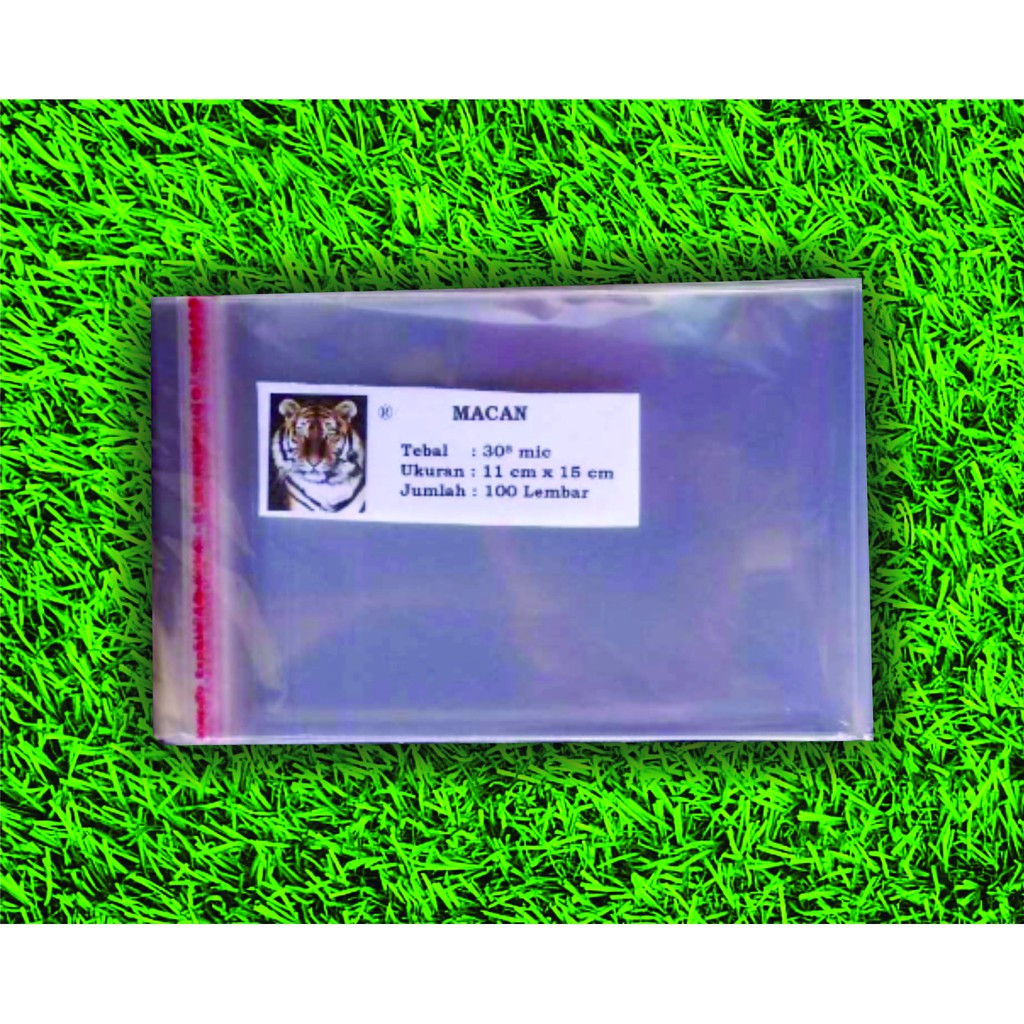 

OPP MACAN Plastik Ukuran ( 11 X 18cm/ 100 Lbr ) Tebal 30 mic
