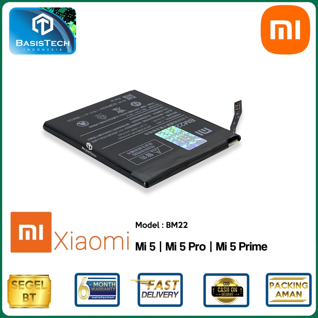 BATERAI XIAOMI Mi 5 - Mi 5 Pro - Mi 5 Prime - BM22 - ORIGINAL QUALITY