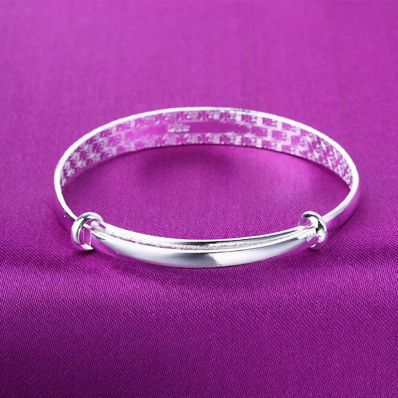 Fashion Aksesoris S925 Sterling Silver Gelang Adjustable Desain Tren Kepribadian Sederhana