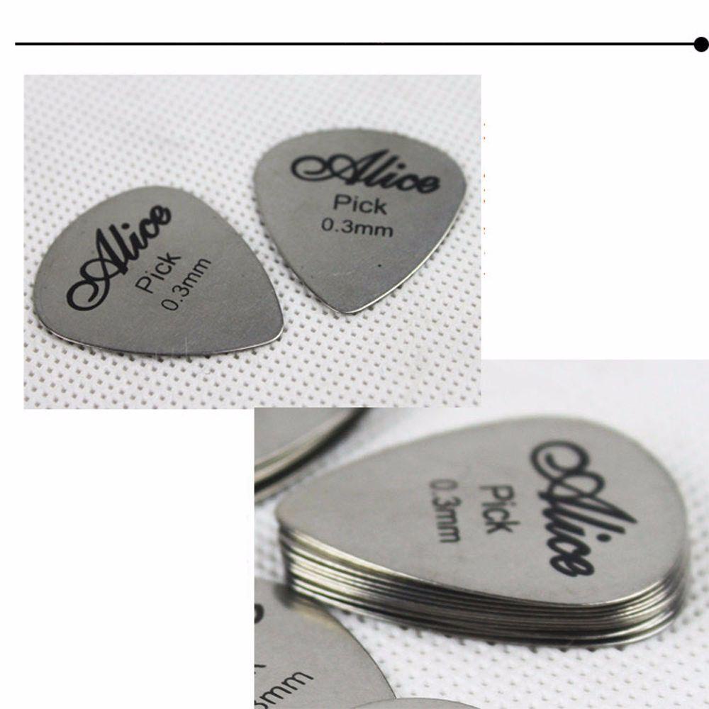 Pick Gitar Agustina Bass Tipis Logam Perak Tahan Lama