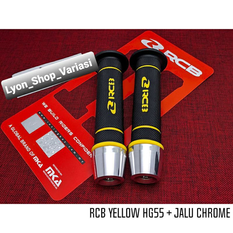 Handgrip RCB Original HG 55 Sarung Gas Racing Boy Original HG55 + Jalu Stang Model PCX Chrome Universal SEMUA MOTOR