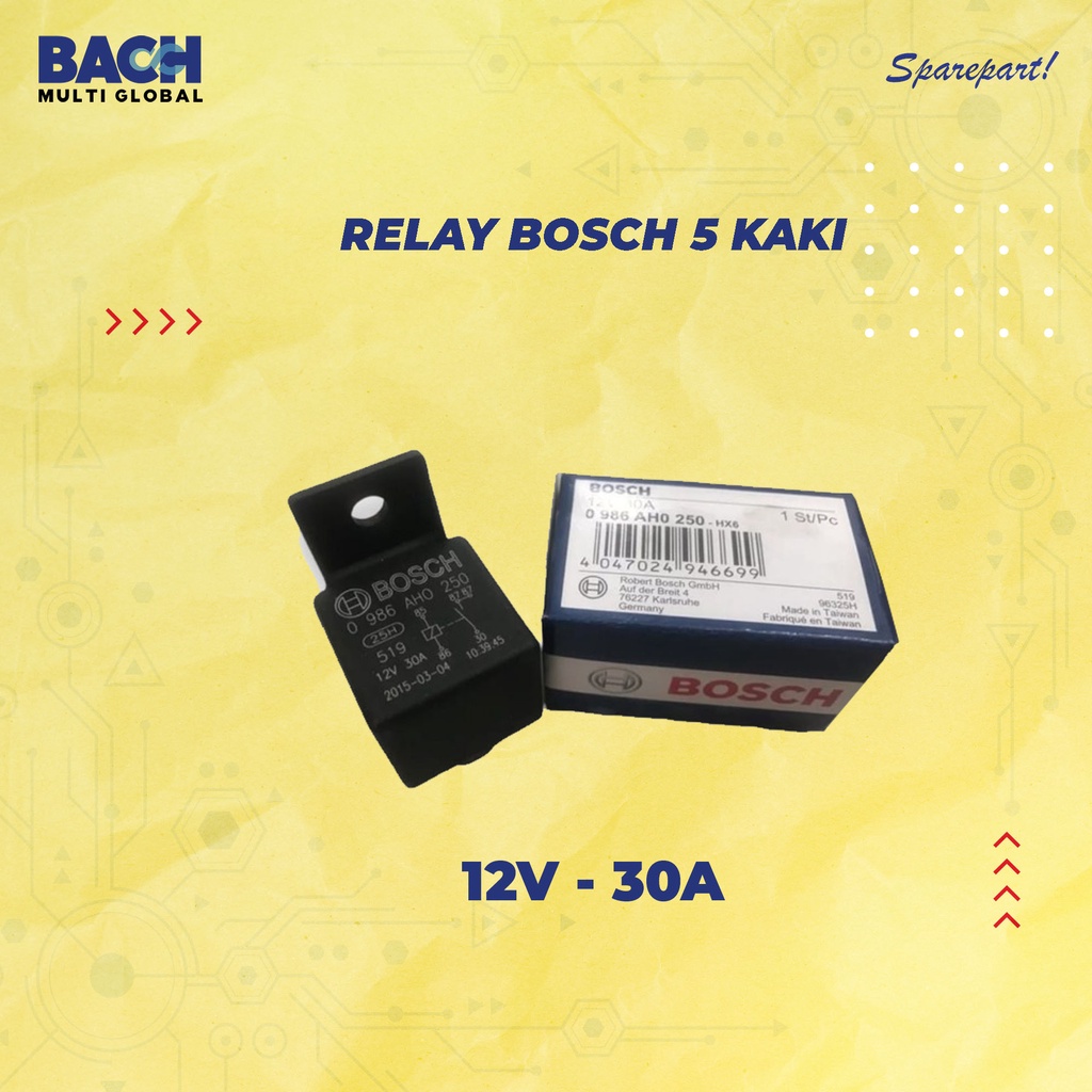 RELAY BOSCH 5 KAKI 12V-30A