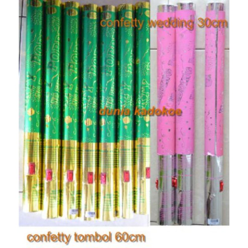 confetty / party popper, pencet/ TOMBOL tinggi 60cm