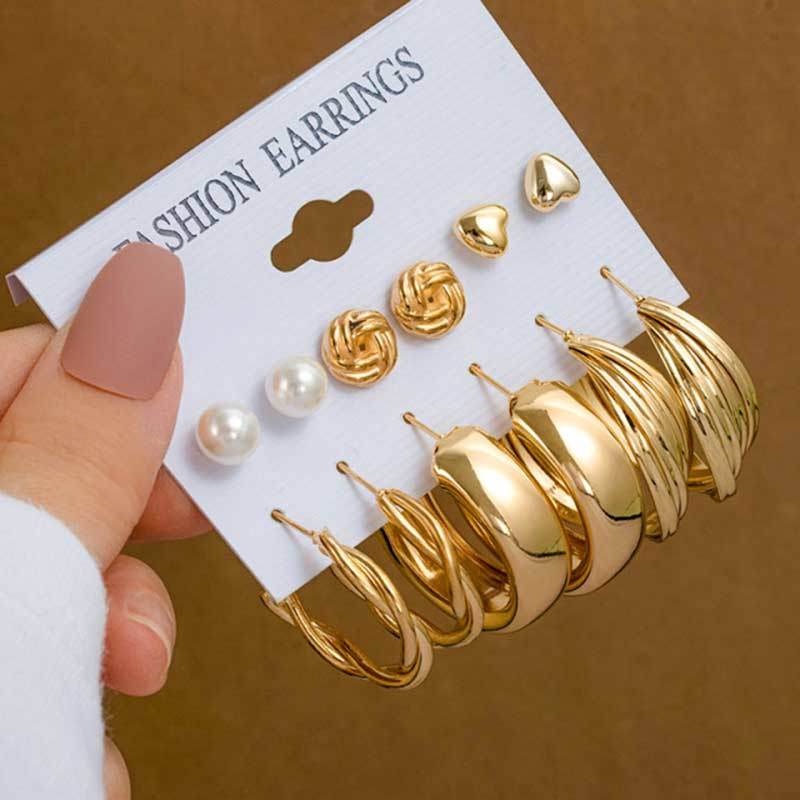 Anting Giwang Minimalis Gaya Vintage Elegan Dengan Kristal + Berlian Untuk Wanita