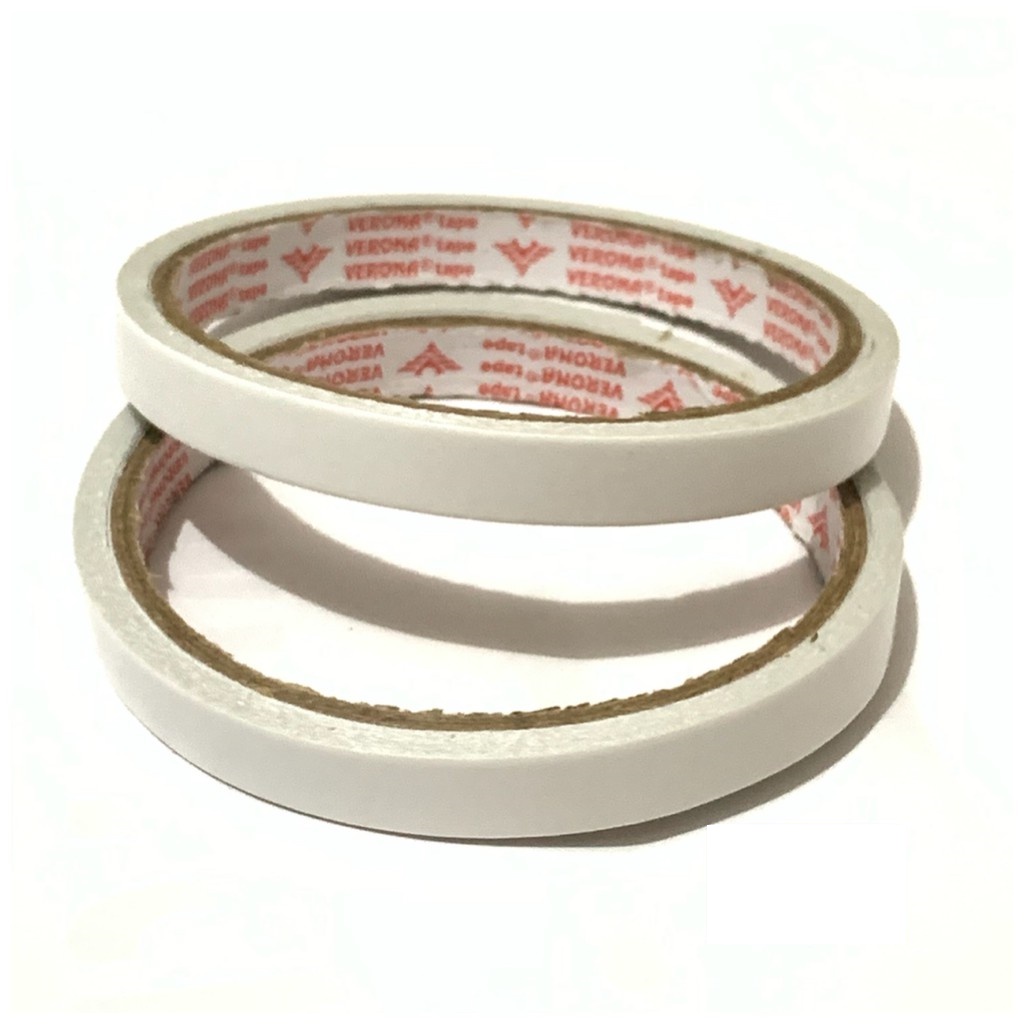 

Paket 3 Roll Double Tape / Isolasi Lakban Perekan 2 Sisi / Double Tape Kecil 1/2 inch 0.5 inch Verona Murah (Roll)
