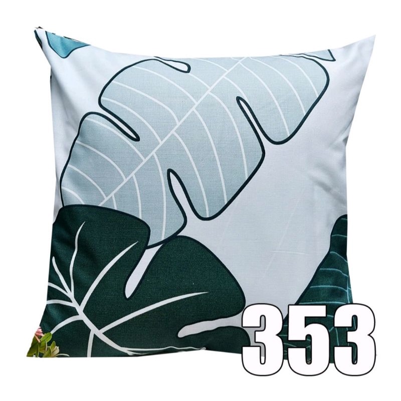 bantal sofa motif daun