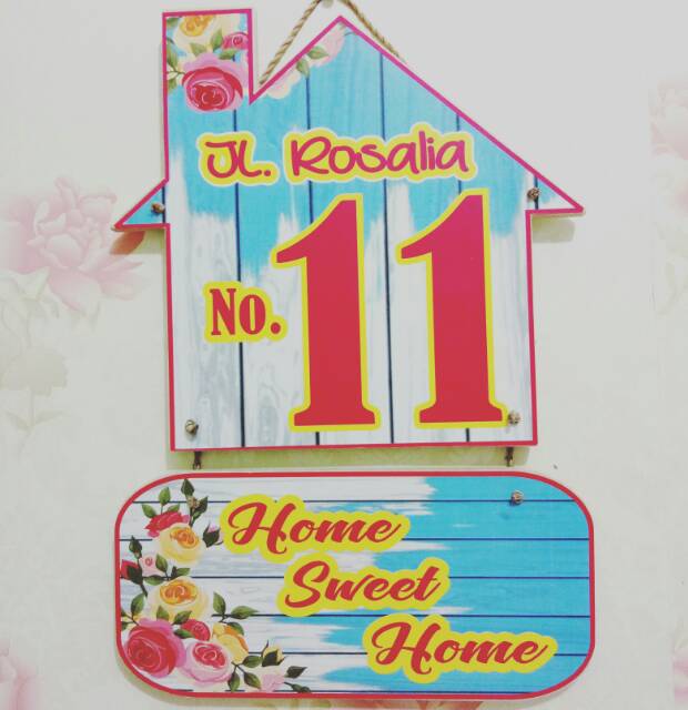 Wall decor shabby. Papan nomor rumah custom. Papan nomor ...