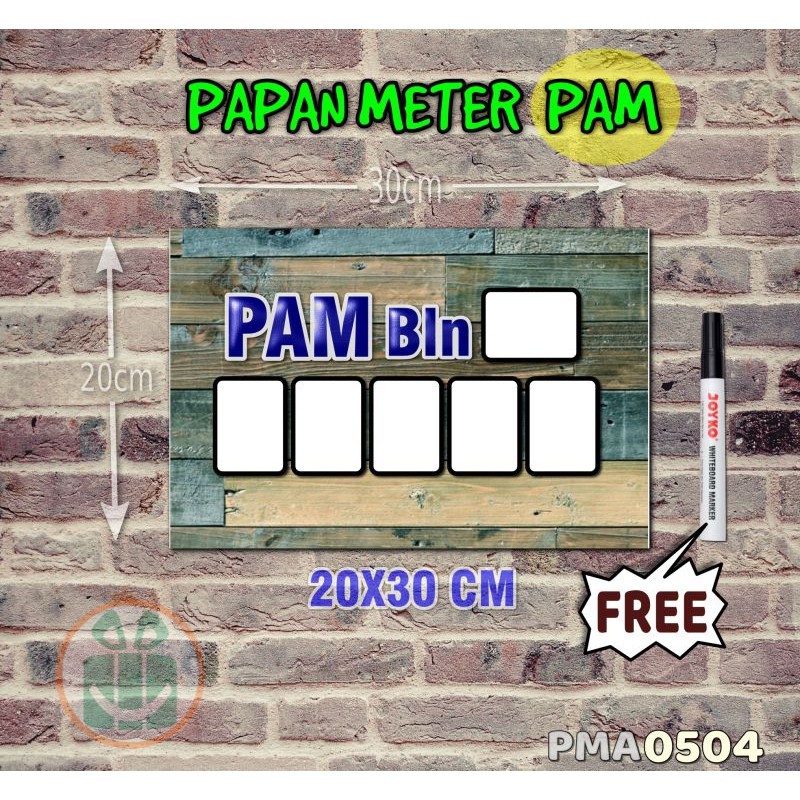 

SBC Papan Meter Listrik PLN PAM motif Unik - Wooden 04