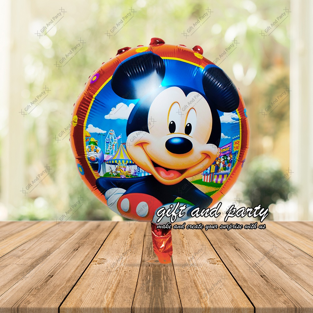 Balon Bulat Mickey / Balon Foil Mickey / Balon Karakter Mickey Mouse