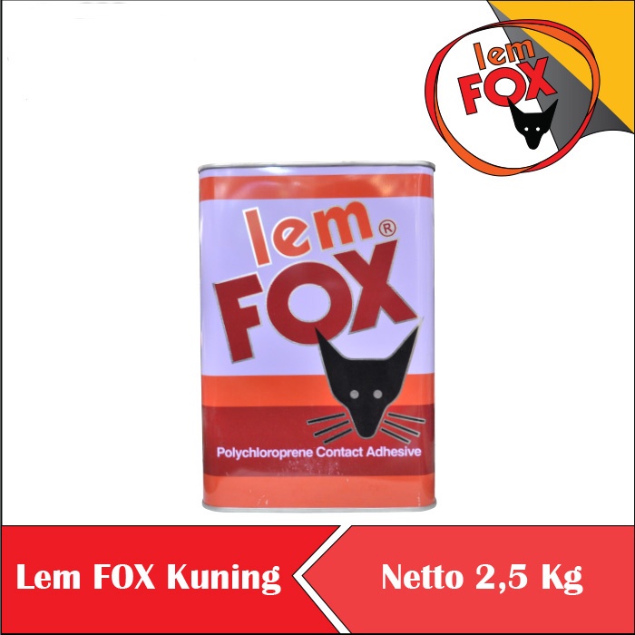 

Lem Fox Kuning kaleng 2,5 Kg