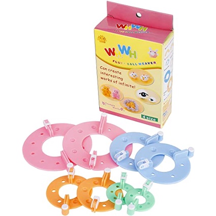 Alat Membuat PomPom Bola Benang - POMPOM MAKER - WHWH FLUFF BALL WEAVER 4 sizes