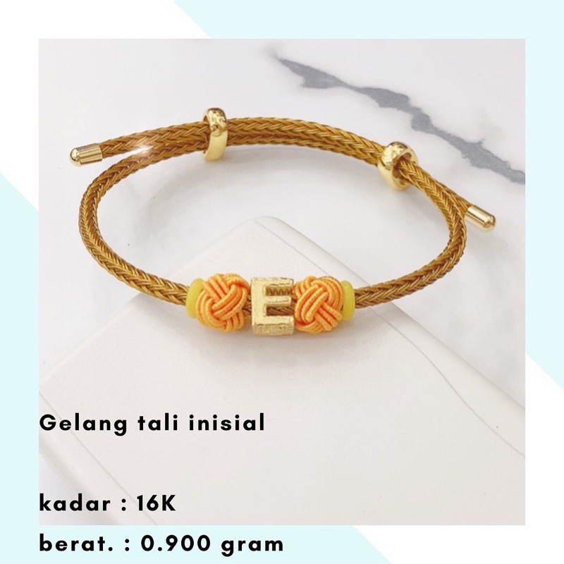 Gelang Tali Emas Inisial 0.900 Gr
