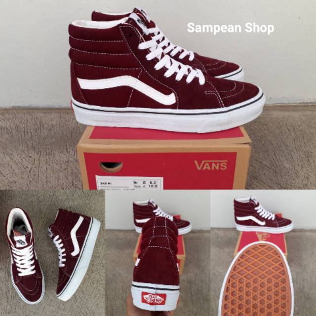 vans sk8 merah maroon