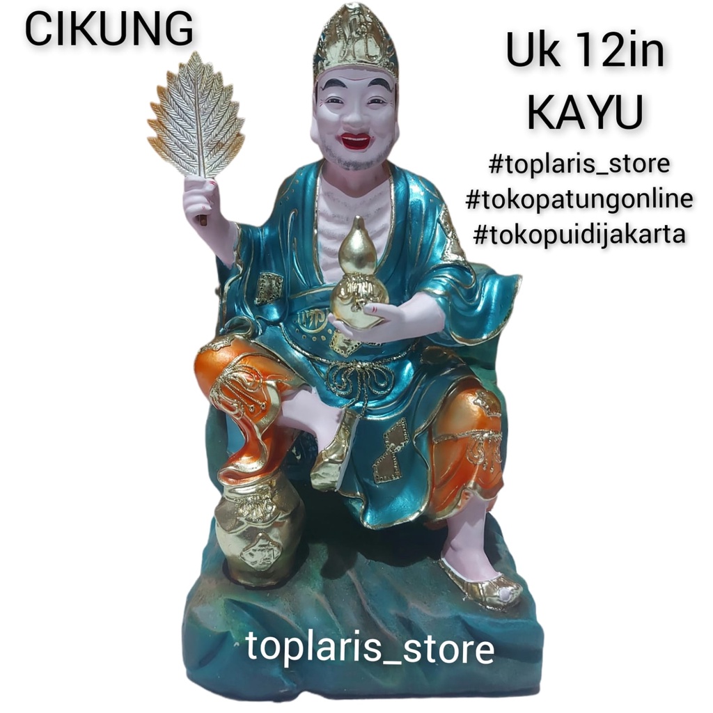 Patung Cikung Kayu 12in New 922