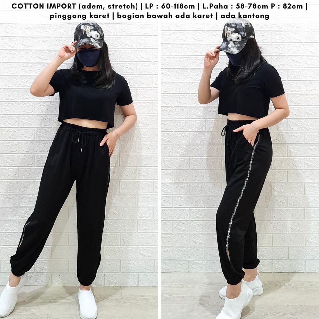 3953 ozria jogger pants celana import korea