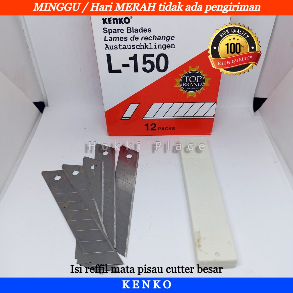 

KENKO isi ulang mata pisau cutter besar L150 Per tube 5 pcs High qualiTY