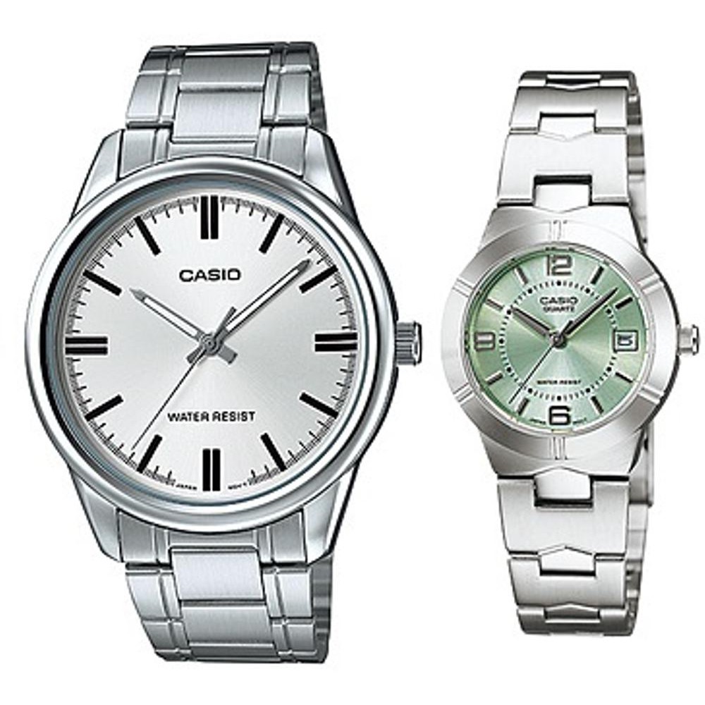 Jam Tangan Casio Original Couple Pria Wanita MTP V005D 7A LTP 1241D 3A Harga Sepasang