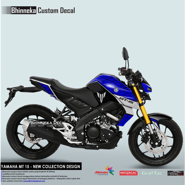 DECAL STICKER MT 15 BLUE CUT